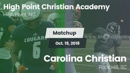 Matchup: High Point Christian vs. Carolina Christian  2018