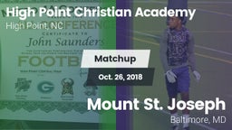 Matchup: High Point Christian vs. Mount St. Joseph  2018