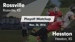 Matchup: Rossville vs. Hesston  2016