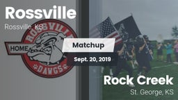 Matchup: Rossville vs. Rock Creek  2019