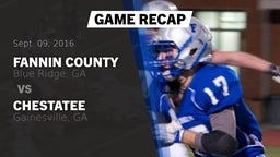 Recap: Fannin County  vs. Chestatee  2016