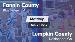 Matchup: Fannin County vs. Lumpkin County  2016