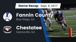 Recap: Fannin County  vs. Chestatee  2017