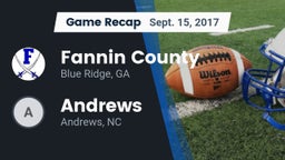 Recap: Fannin County  vs. Andrews  2017