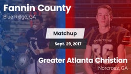 Matchup: Fannin County vs. Greater Atlanta Christian  2017