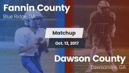 Matchup: Fannin County vs. Dawson County  2017