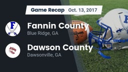Recap: Fannin County  vs. Dawson County  2017