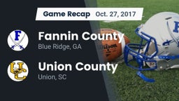 Recap: Fannin County  vs. Union County  2017