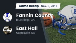 Recap: Fannin County  vs. East Hall  2017