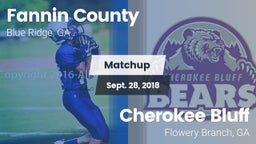 Matchup: Fannin County vs. Cherokee Bluff   2018