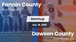 Matchup: Fannin County vs. Dawson County  2018