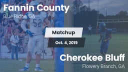Matchup: Fannin County vs. Cherokee Bluff   2019