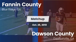 Matchup: Fannin County vs. Dawson County  2019