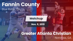 Matchup: Fannin County vs. Greater Atlanta Christian  2019