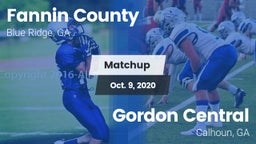 Matchup: Fannin County vs. Gordon Central   2020