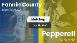 Matchup: Fannin County vs. Pepperell  2020