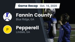 Recap: Fannin County  vs. Pepperell  2020