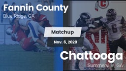 Matchup: Fannin County vs. Chattooga  2020