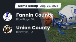 Recap: Fannin County  vs. Union County  2021