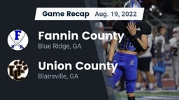 Recap: Fannin County  vs. Union County  2022