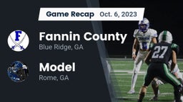 Recap: Fannin County  vs. Model  2023
