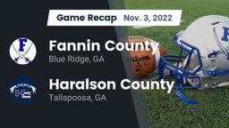 Recap: Fannin County  vs. Haralson County  2022