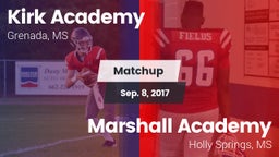 Matchup: Kirk Academy vs. Marshall Academy  2017