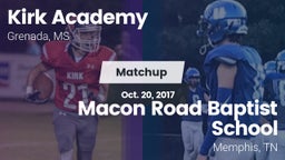 Matchup: Kirk Academy vs. Macon Road Baptist School 2017