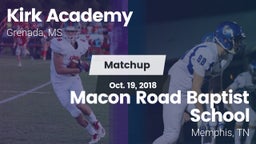 Matchup: Kirk Academy vs. Macon Road Baptist School 2018