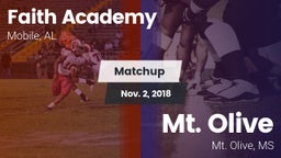 Matchup: Faith Academy vs. Mt. Olive  2018