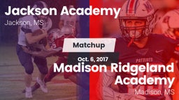 Matchup: Jackson Academy vs. Madison Ridgeland Academy 2017