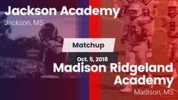 Matchup: Jackson Academy vs. Madison Ridgeland Academy 2018