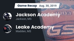 Recap: Jackson Academy  vs. Leake Academy  2019