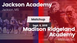 Matchup: Jackson Academy vs. Madison Ridgeland Academy 2019
