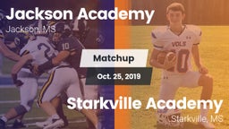 Matchup: Jackson Academy vs. Starkville Academy  2019