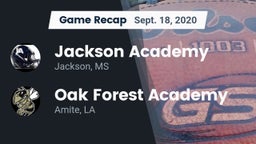 Recap: Jackson Academy  vs. Oak Forest Academy  2020