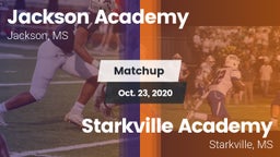 Matchup: Jackson Academy vs. Starkville Academy  2020