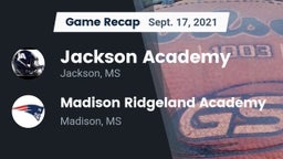Recap: Jackson Academy  vs. Madison Ridgeland Academy 2021