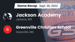 Recap: Jackson Academy  vs. Greenville Christian School 2022