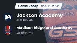 Recap: Jackson Academy  vs. Madison Ridgeland Academy 2022