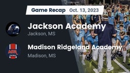 Recap: Jackson Academy  vs. Madison Ridgeland Academy 2023