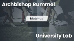 Matchup: Archbishop Rummel vs. University Lab  2016