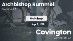 Matchup: Archbishop Rummel vs. Covington  2016
