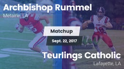 Matchup: Archbishop Rummel vs. Teurlings Catholic  2017