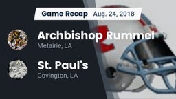 Recap: Archbishop Rummel  vs. St. Paul's  2018