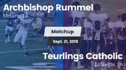 Matchup: Archbishop Rummel vs. Teurlings Catholic  2018