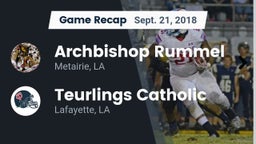 Recap: Archbishop Rummel  vs. Teurlings Catholic  2018