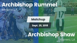 Matchup: Archbishop Rummel vs. Archbishop Shaw  2018