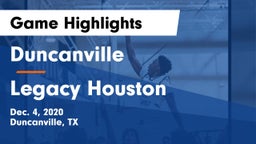Duncanville  vs Legacy Houston  Game Highlights - Dec. 4, 2020