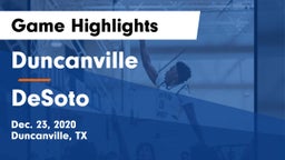 Duncanville  vs DeSoto  Game Highlights - Dec. 23, 2020